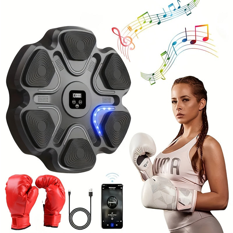 Wireless Wall Punching Pad with Gloves-2