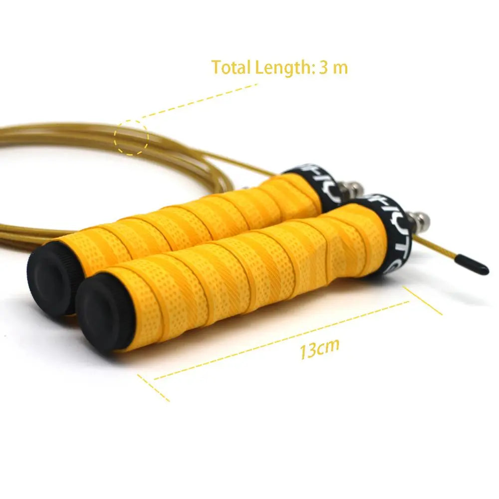 Pro Crossfit Jump Rope - Ball Bearings, Weighted for Sports Training-3